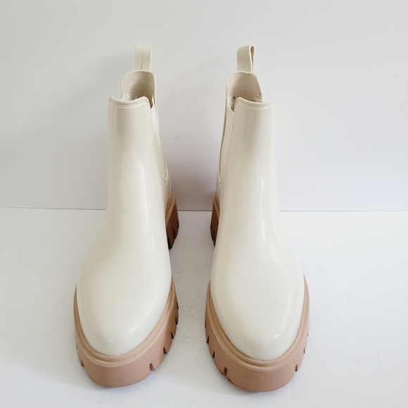 NEW Dolce Vita Thundr H2O Waterproof Chelsea Off White Rain Boot - Picture 3 of 7